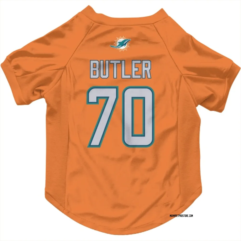 Miami Dolphins Adam Butler Orange Pet Jersey for Dog & Cat - Miami ...