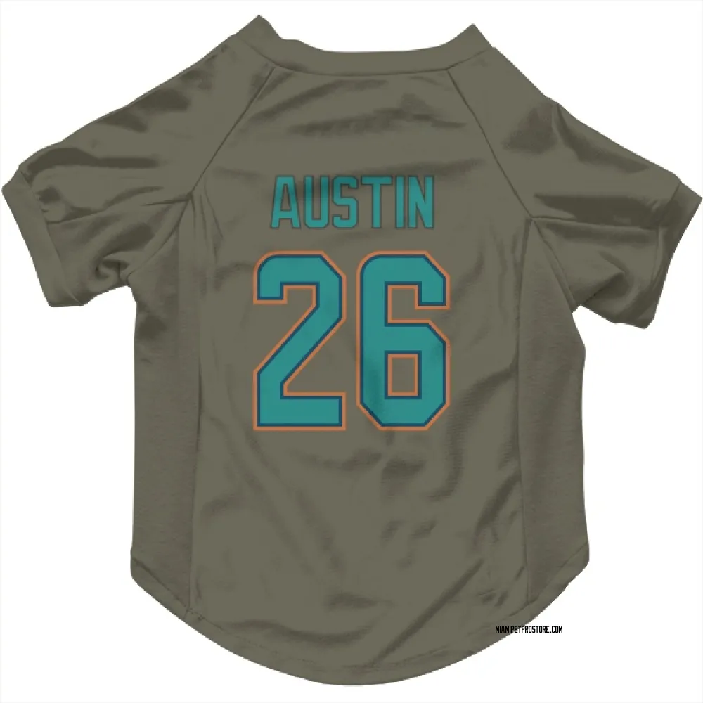 Miami Dolphins Alex Austin Olive Pet Jersey for Dog & Cat