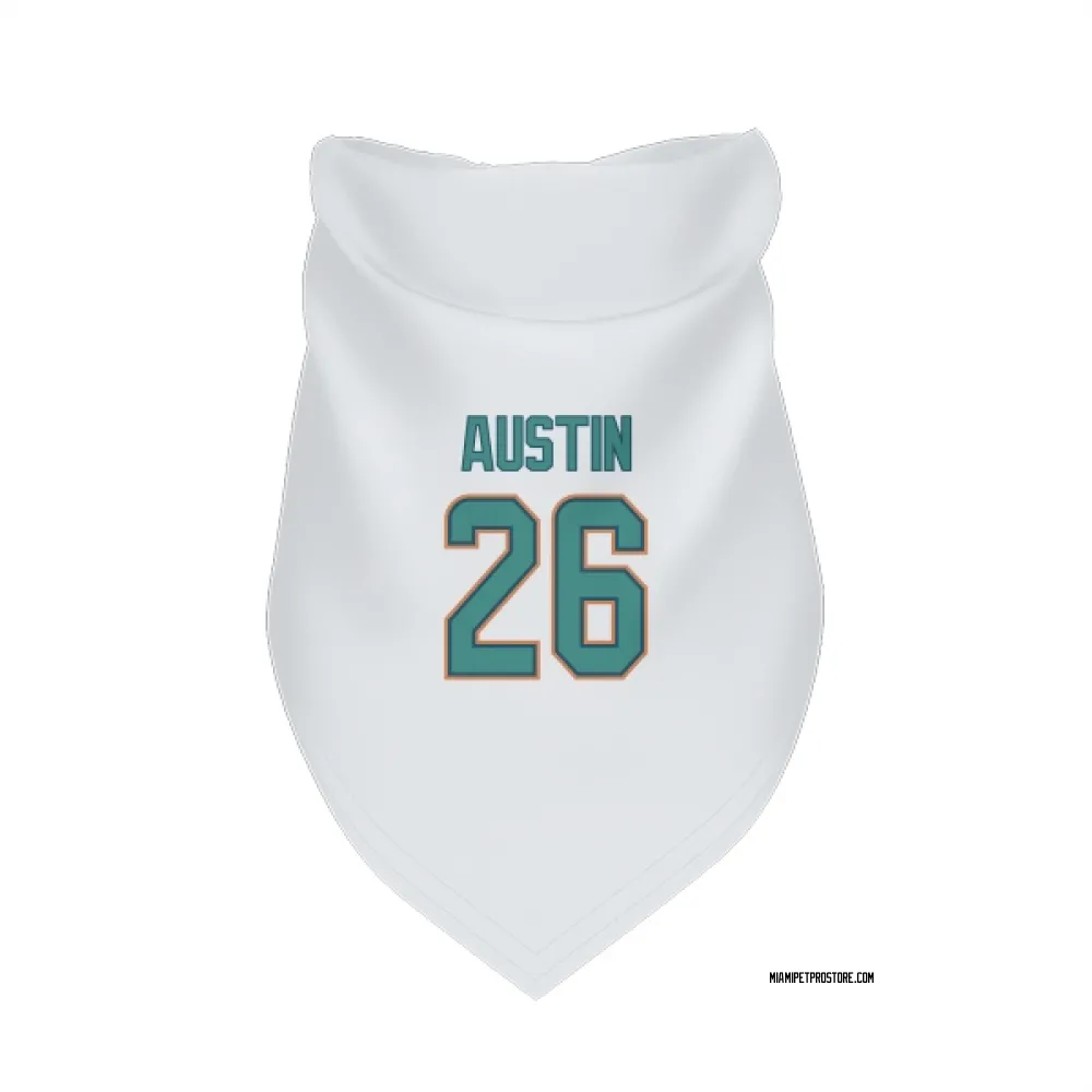 Miami Dolphins Alex Austin White Pet Bandana for Dog & Cat