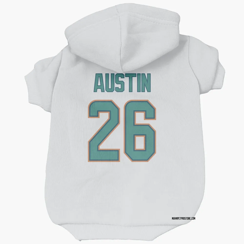 Miami Dolphins Alex Austin White Pet Hoodie for Dog & Cat