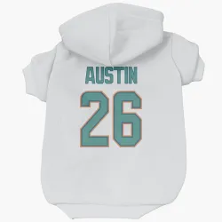 Miami Dolphins Alex Austin White Pet Hoodie for Dog & Cat