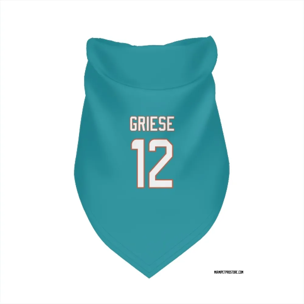 Miami Dolphins Bob Griese Aqua Pet Bandana for Dog & Cat