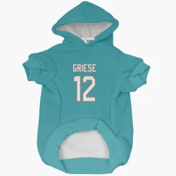 Miami Dolphins Bob Griese Aqua Pet Hoodie for Dog & Cat