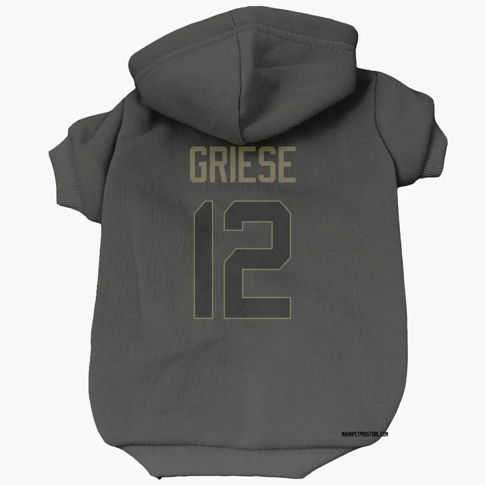 Miami Dolphins Bob Griese Black Service Pet Hoodie for Dog & Cat