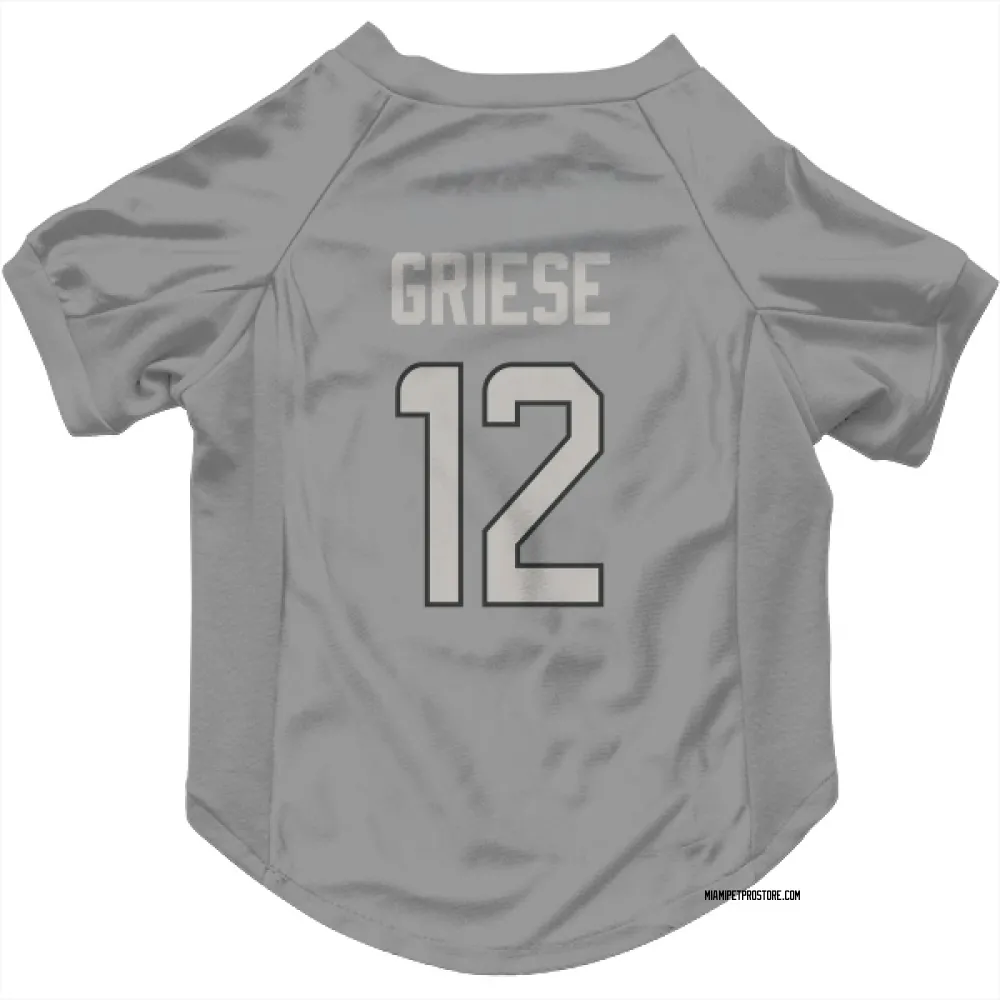 Miami Dolphins Bob Griese Charcoal Pet Jersey for Dog & Cat