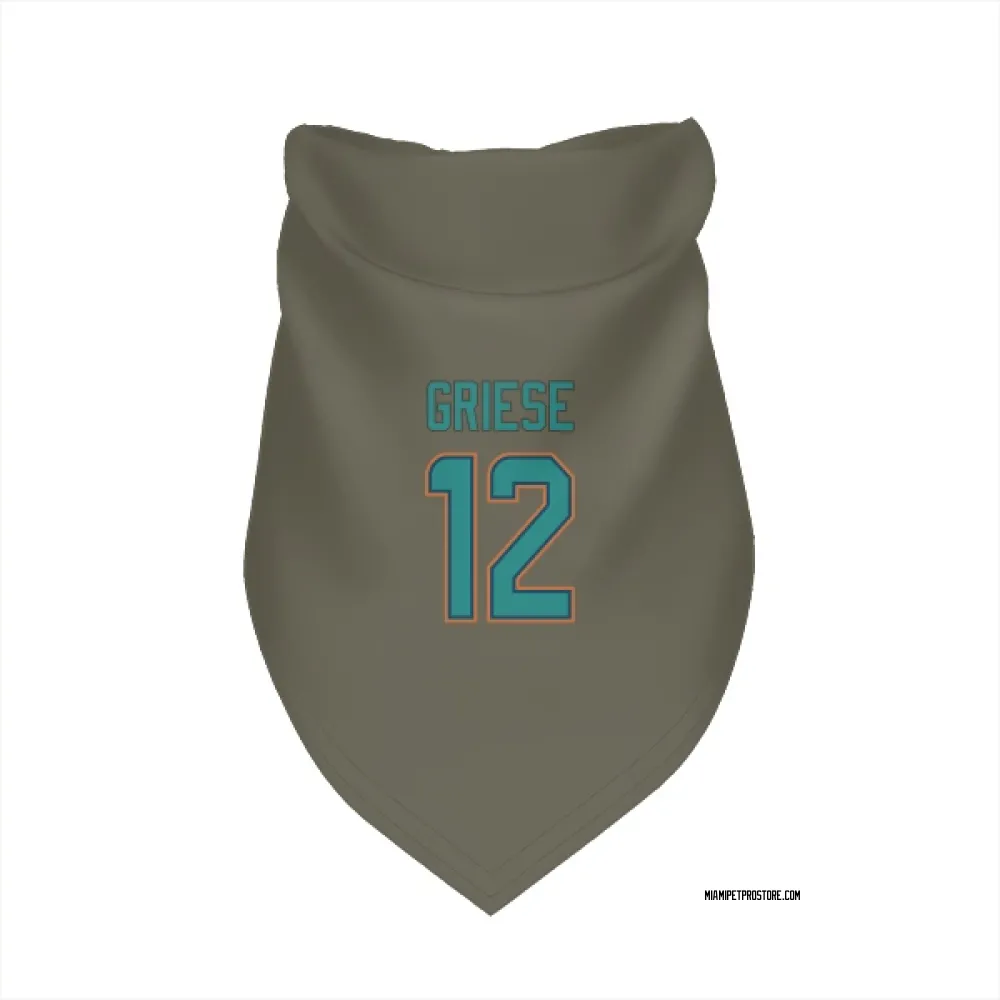 Miami Dolphins Bob Griese Olive Pet Bandana for Dog & Cat