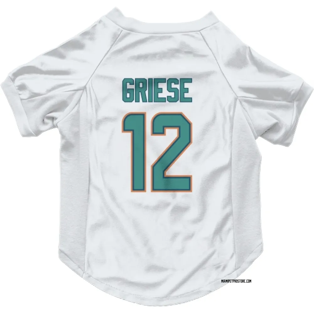 Miami Dolphins Bob Griese White Pet Jersey for Dog & Cat