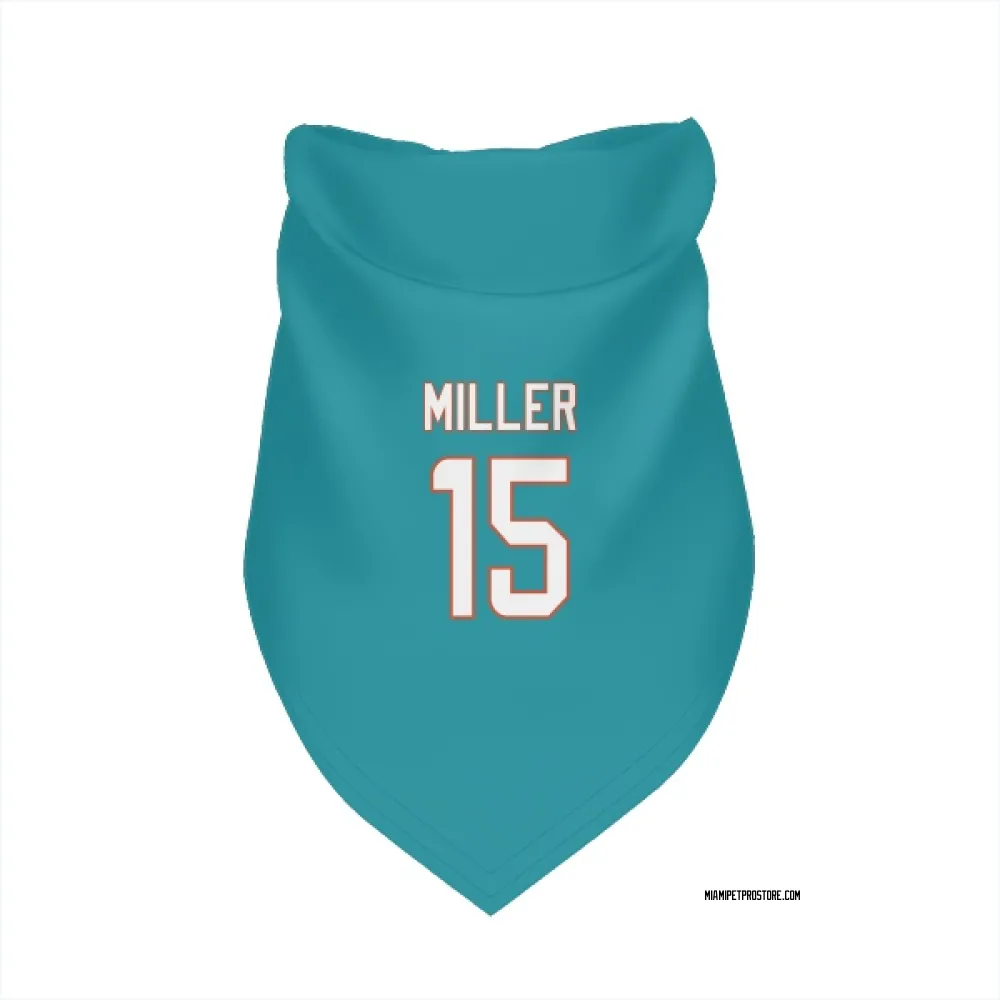 Miami Dolphins Cam Miller Aqua Pet Bandana for Dog & Cat
