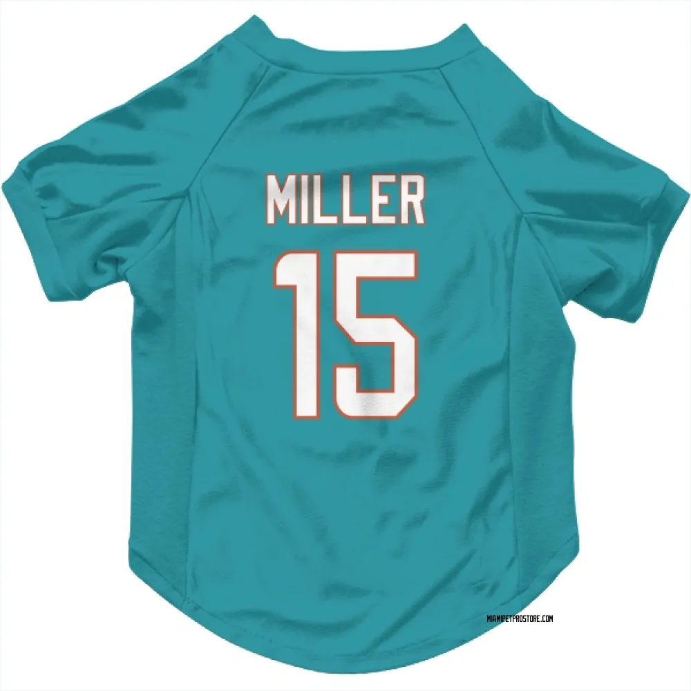 Miami Dolphins Cam Miller Aqua Pet Jersey for Dog & Cat