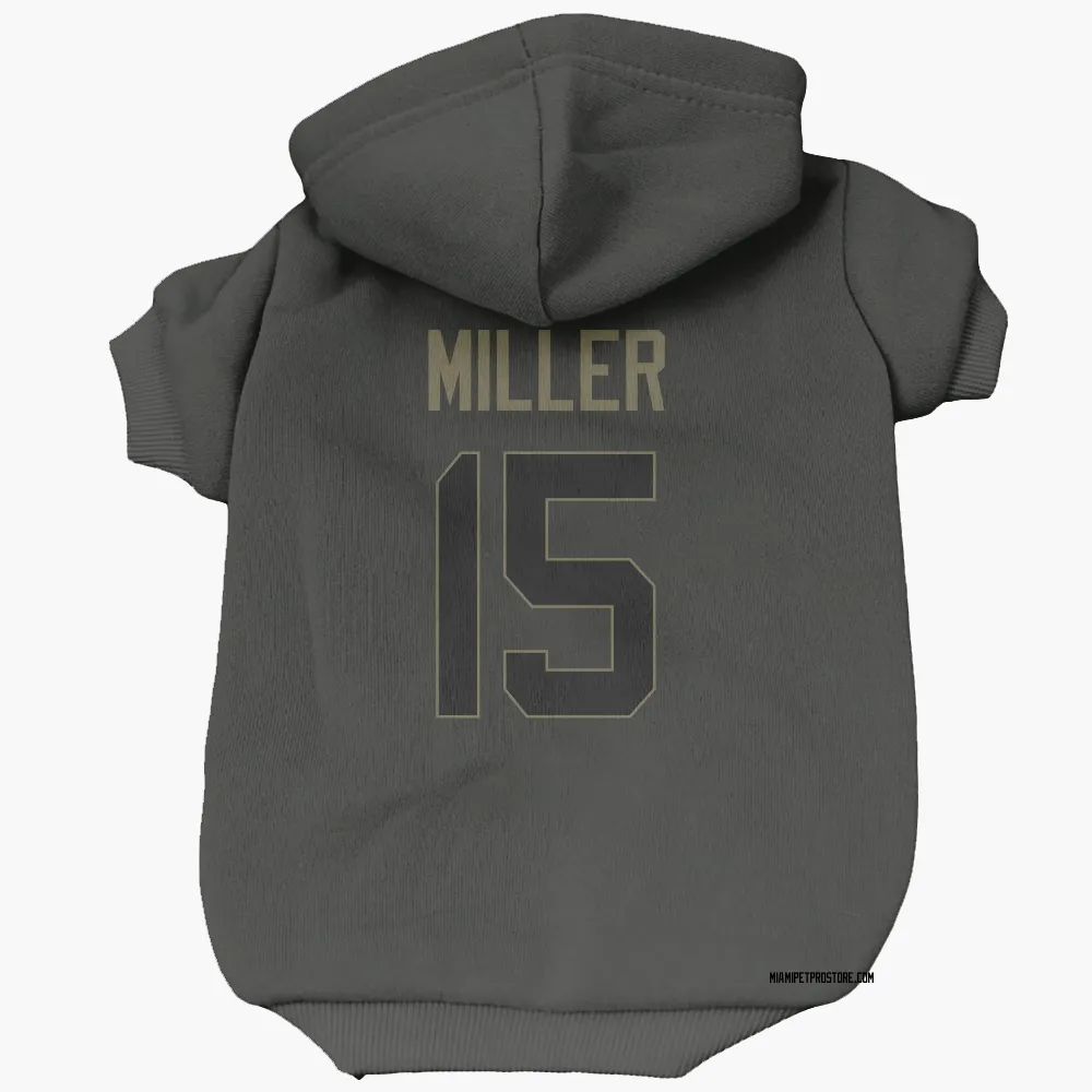 Miami Dolphins Cam Miller Black Service Pet Hoodie for Dog & Cat