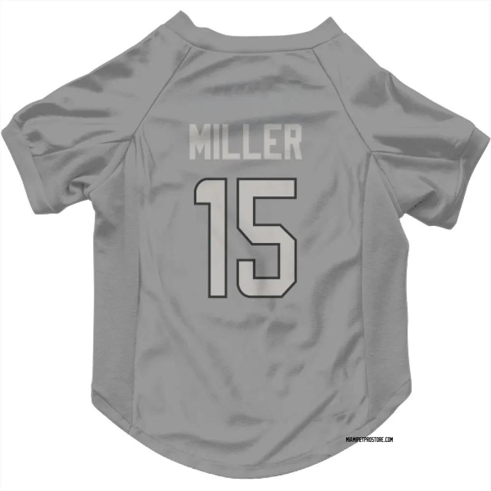 Miami Dolphins Cam Miller Charcoal Pet Jersey for Dog & Cat
