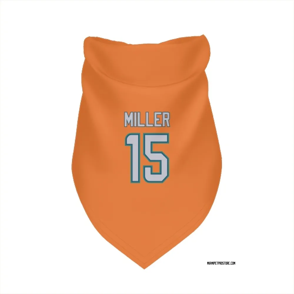Miami Dolphins Cam Miller Orange Pet Bandana for Dog & Cat