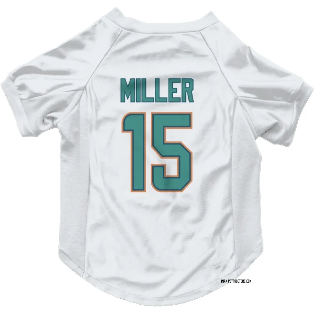 Miami Dolphins Cam Miller White Pet Jersey for Dog & Cat
