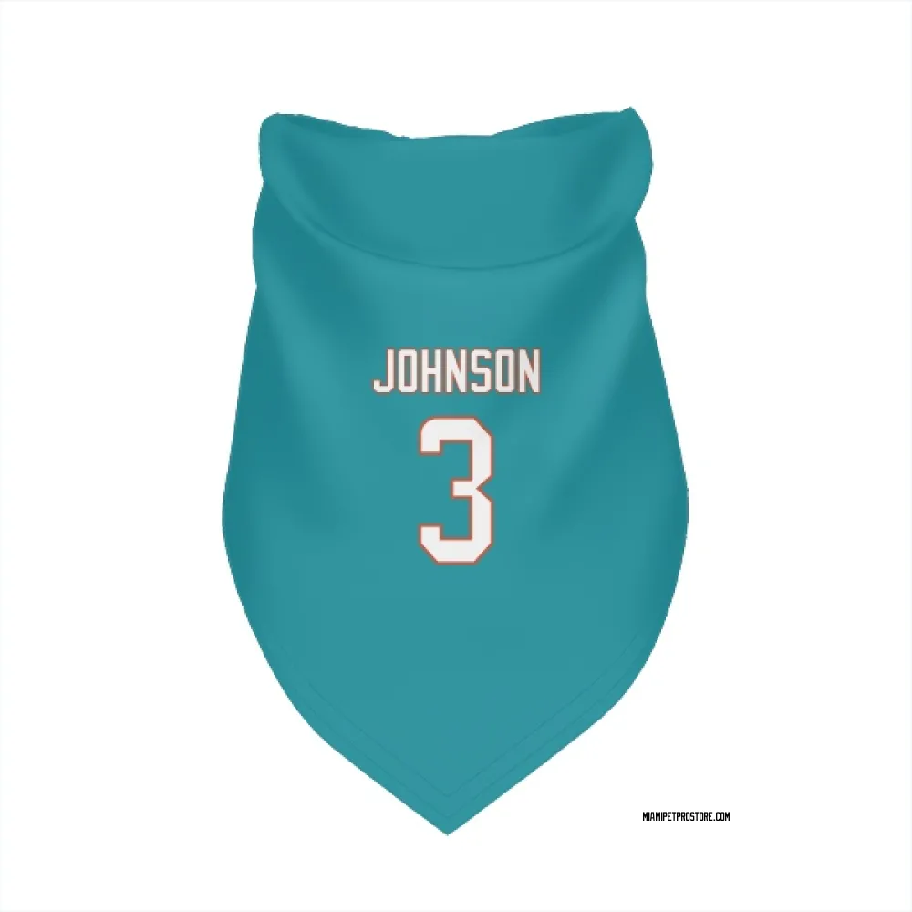 Miami Dolphins Chris Johnson Aqua Pet Bandana for Dog & Cat