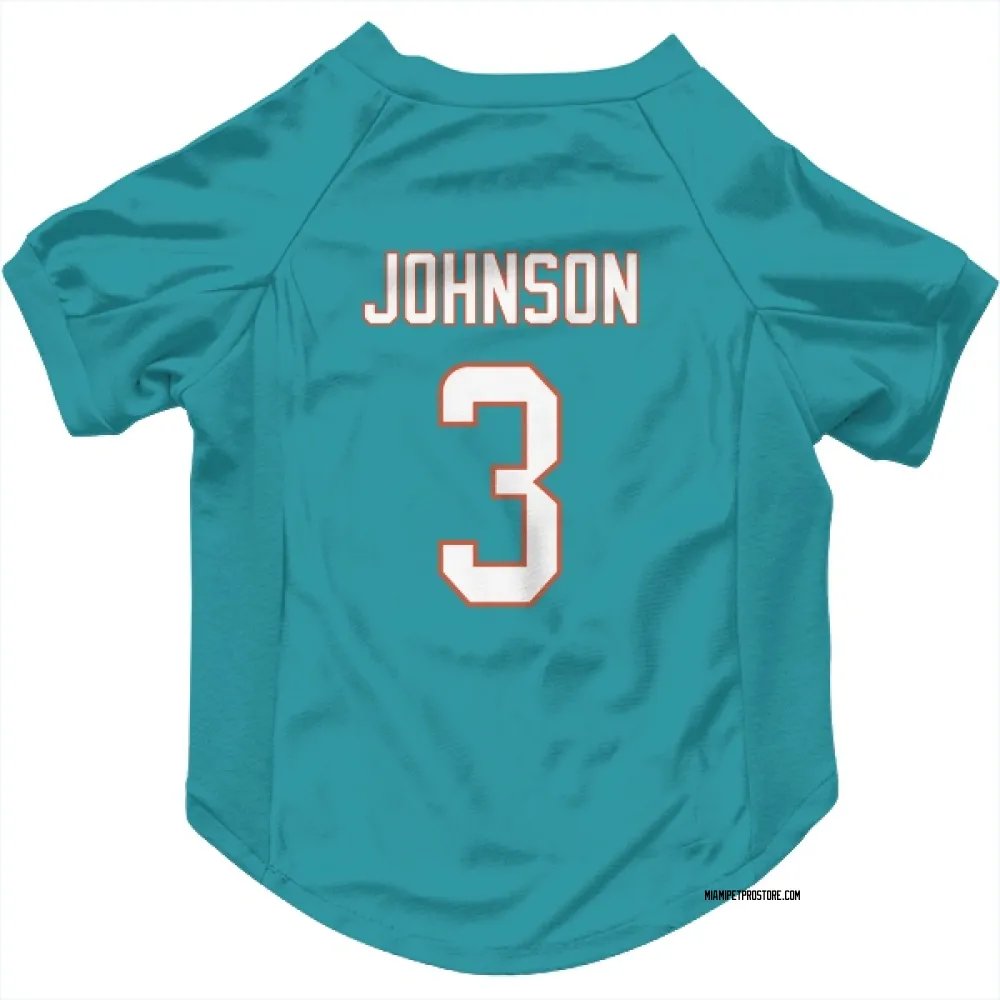 Miami Dolphins Chris Johnson Aqua Pet Jersey for Dog & Cat