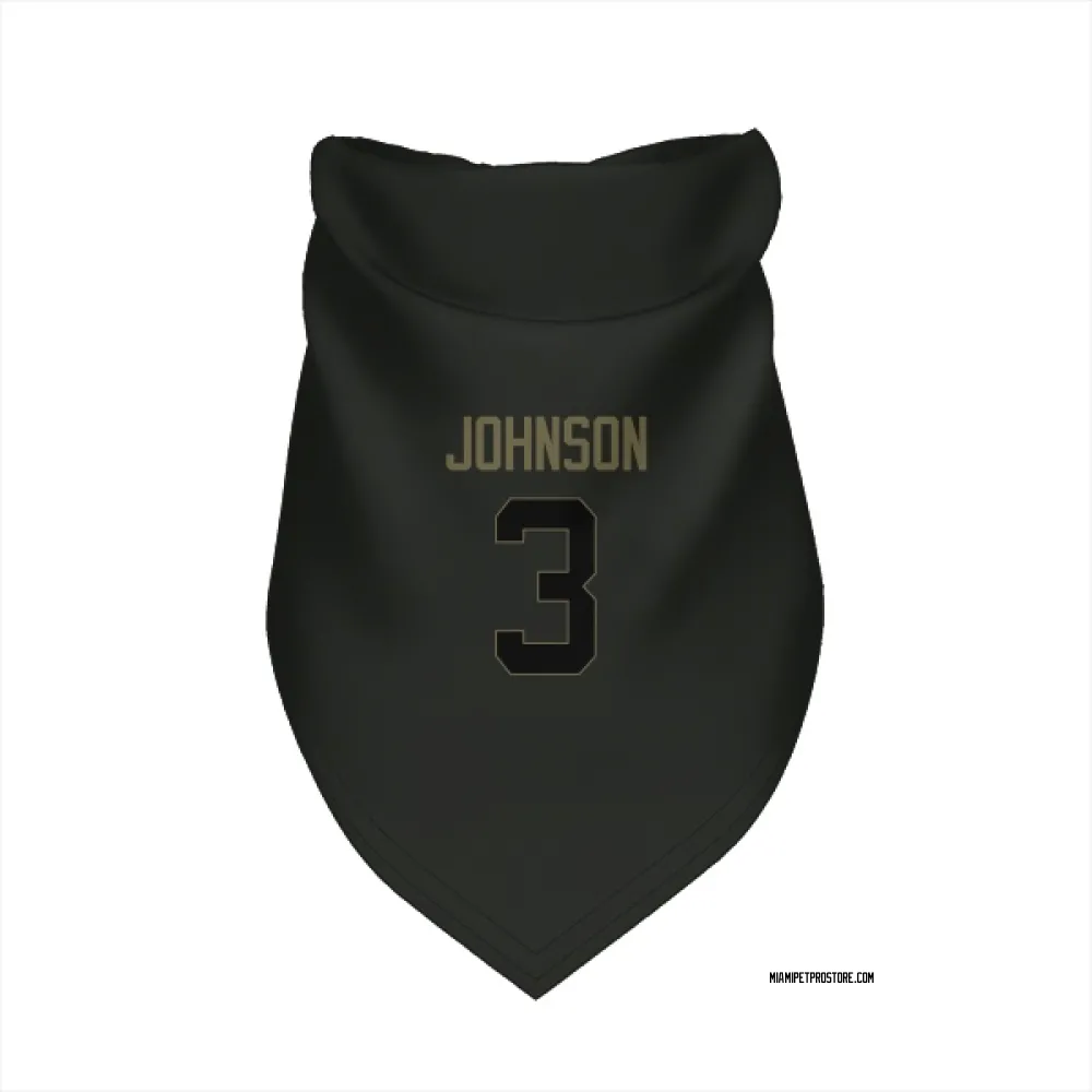 Miami Dolphins Chris Johnson Black Service Pet Bandana for Dog & Cat