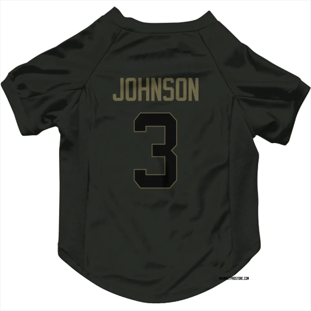 Miami Dolphins Chris Johnson Black Service Pet Jersey for Dog & Cat