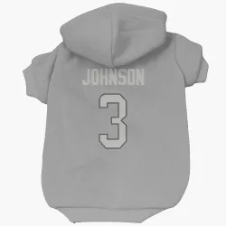 Miami Dolphins Chris Johnson Charcoal Pet Hoodie for Dog & Cat