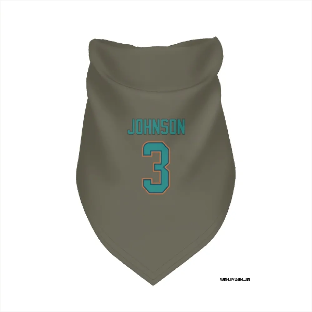 Miami Dolphins Chris Johnson Olive Pet Bandana for Dog & Cat