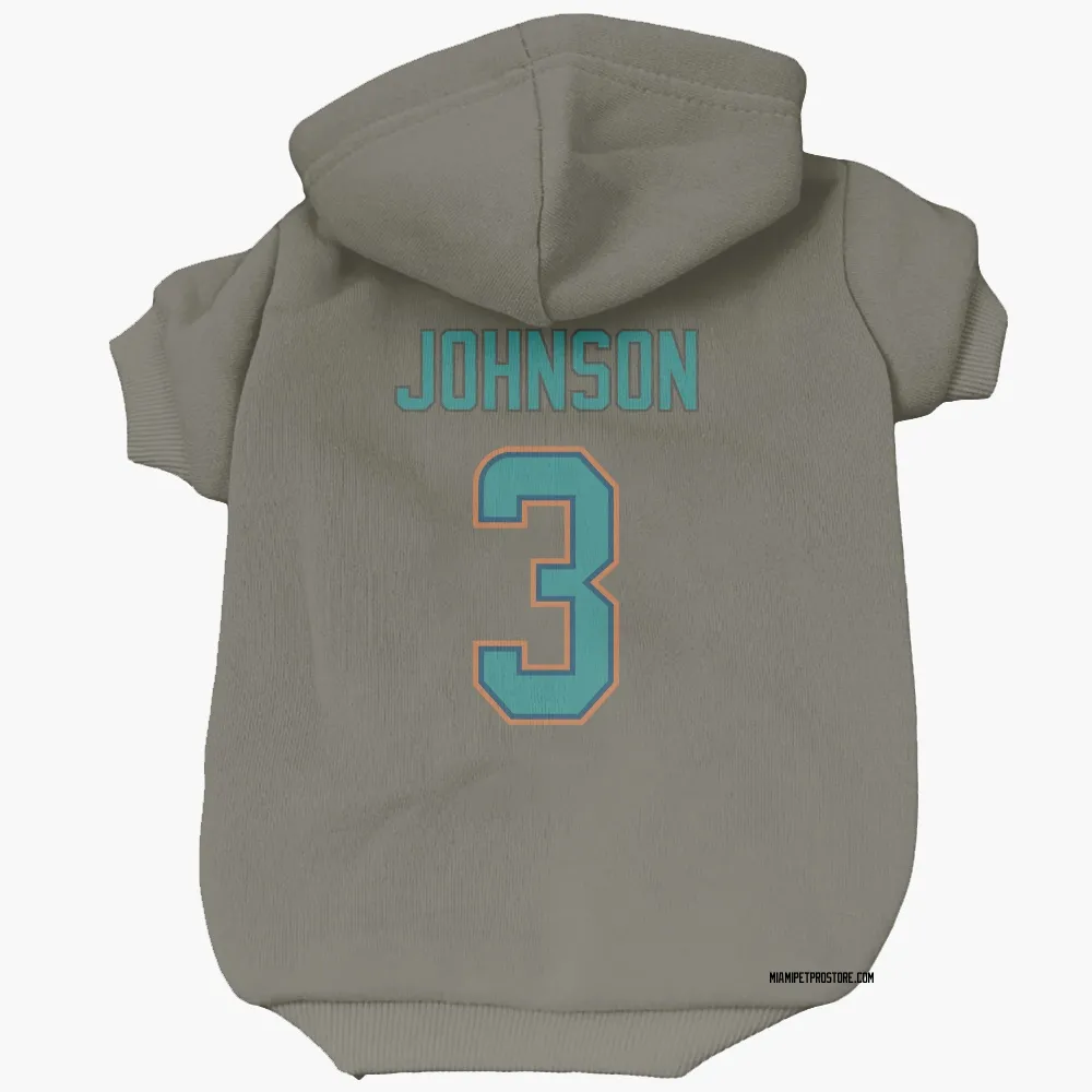 Miami Dolphins Chris Johnson Olive Pet Hoodie for Dog & Cat