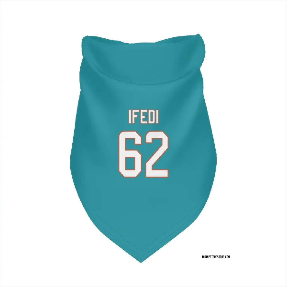 Miami Dolphins Germain Ifedi Aqua Pet Bandana for Dog & Cat