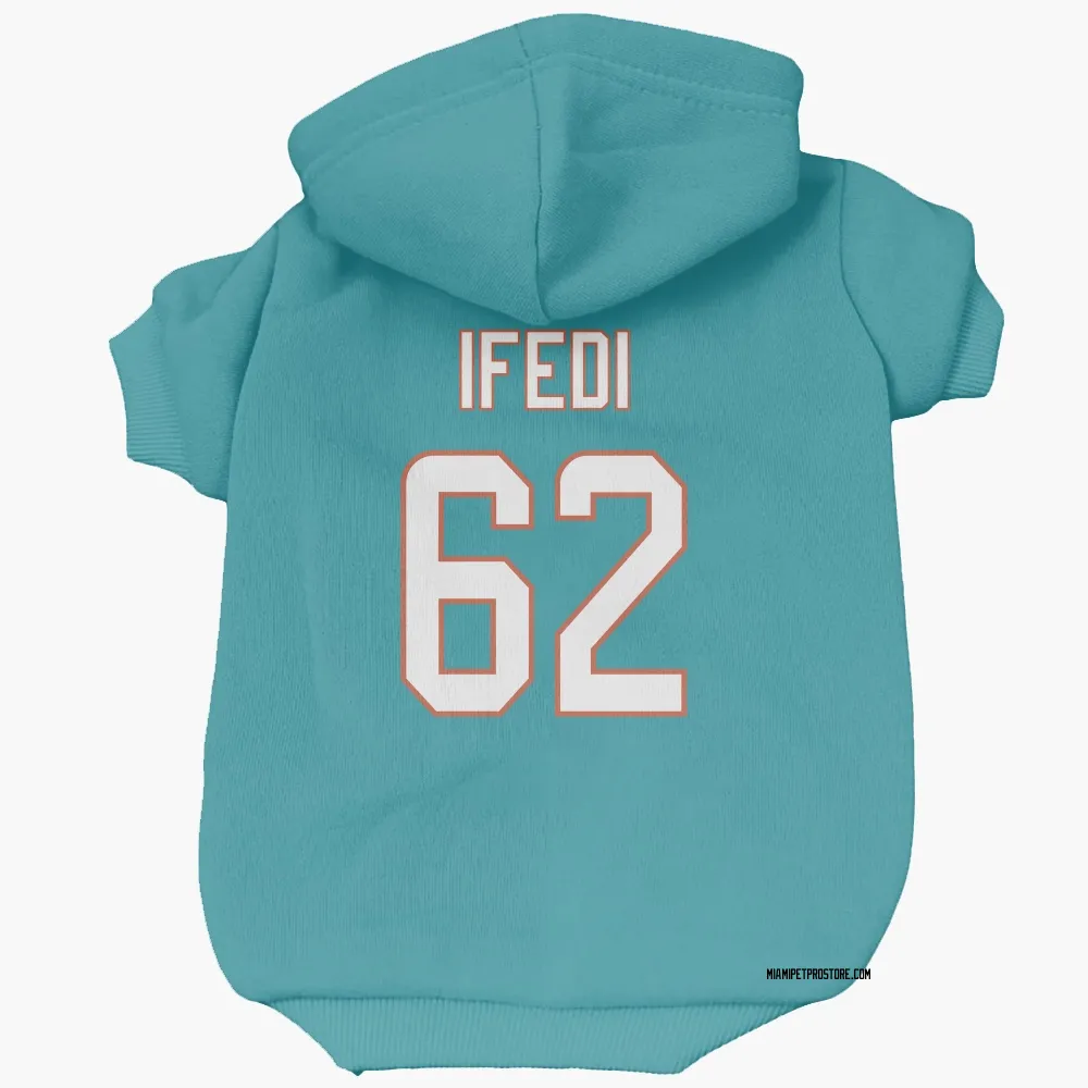 Miami Dolphins Germain Ifedi Aqua Pet Hoodie for Dog & Cat