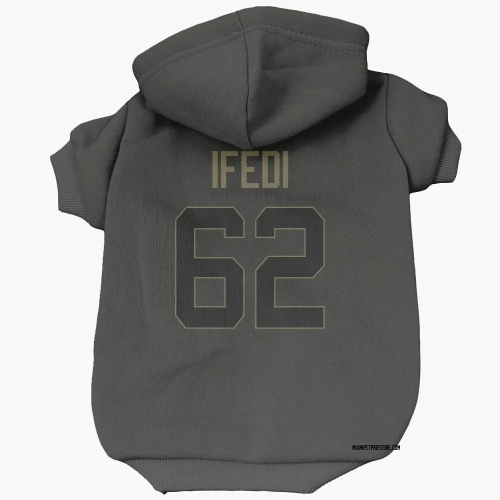 Miami Dolphins Germain Ifedi Black Service Pet Hoodie for Dog & Cat