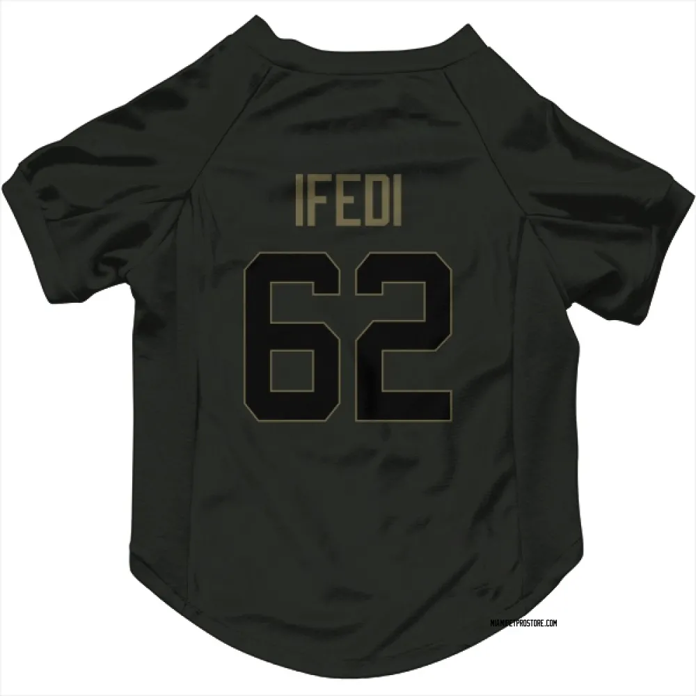 Miami Dolphins Germain Ifedi Black Service Pet Jersey for Dog & Cat