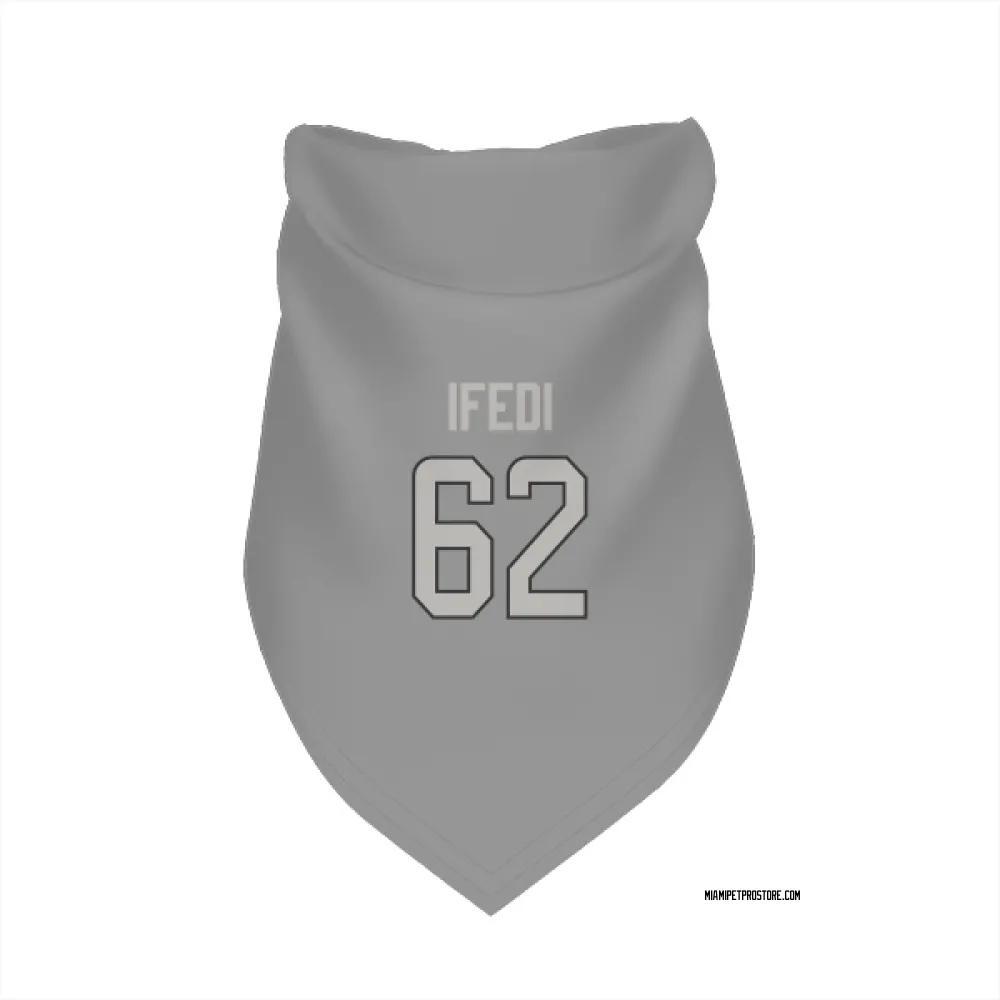 Miami Dolphins Germain Ifedi Charcoal Pet Bandana for Dog & Cat