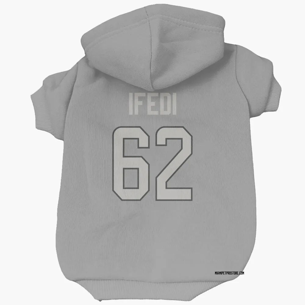 Miami Dolphins Germain Ifedi Charcoal Pet Hoodie for Dog & Cat