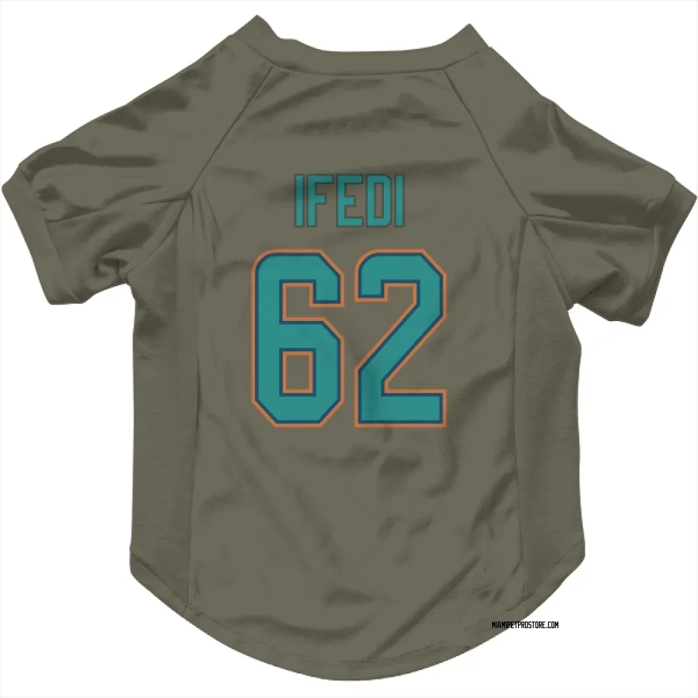 Miami Dolphins Germain Ifedi Olive Pet Jersey for Dog & Cat