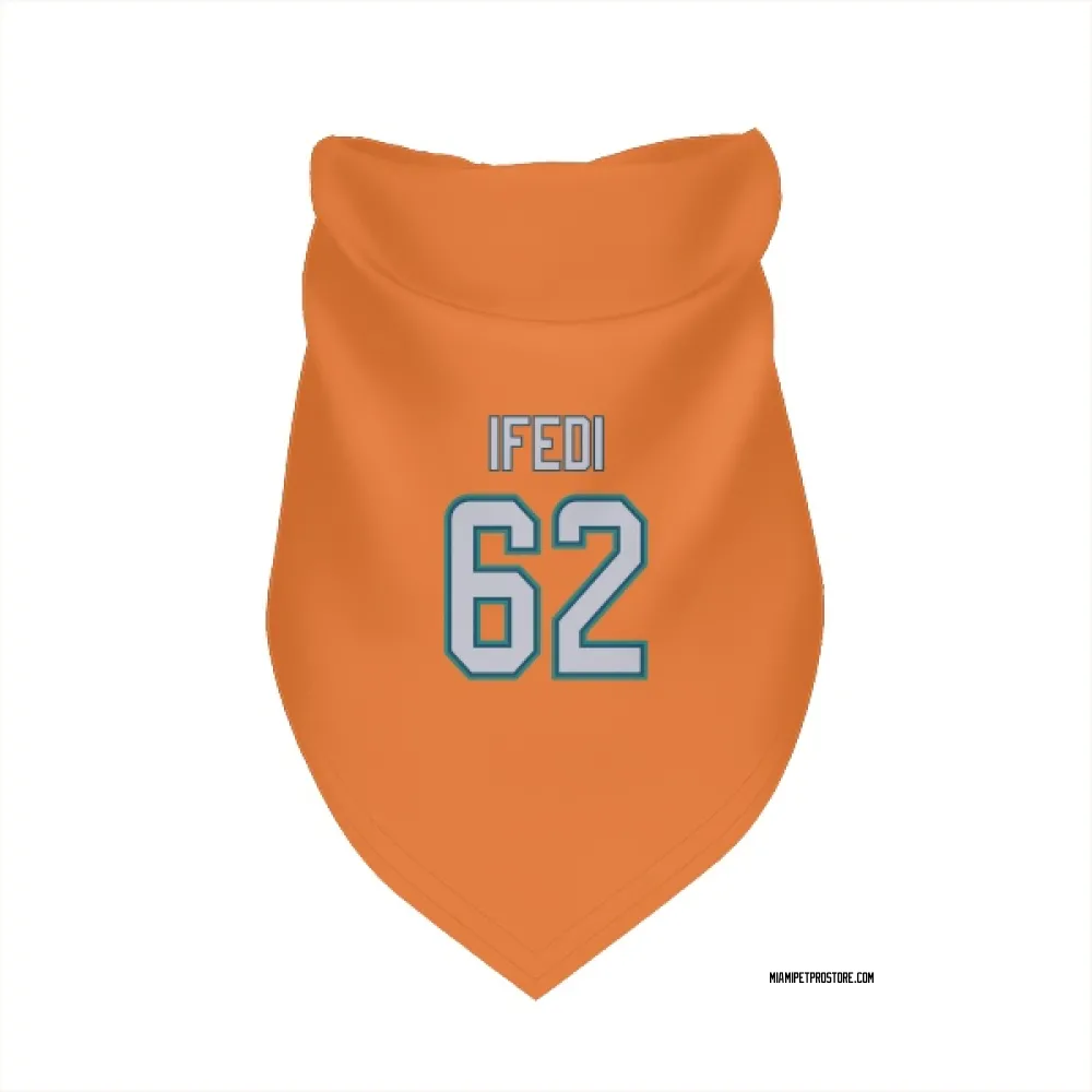 Miami Dolphins Germain Ifedi Orange Pet Bandana for Dog & Cat