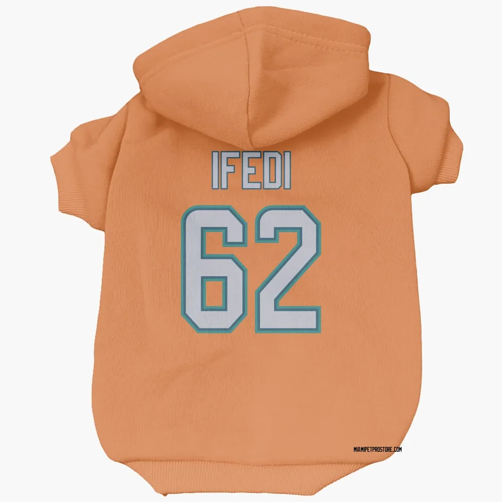 Miami Dolphins Germain Ifedi Orange Pet Hoodie for Dog & Cat