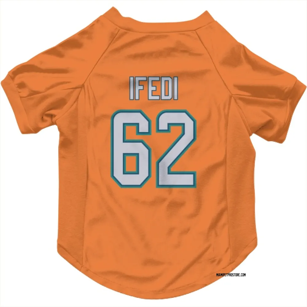 Miami Dolphins Germain Ifedi Orange Pet Jersey for Dog & Cat