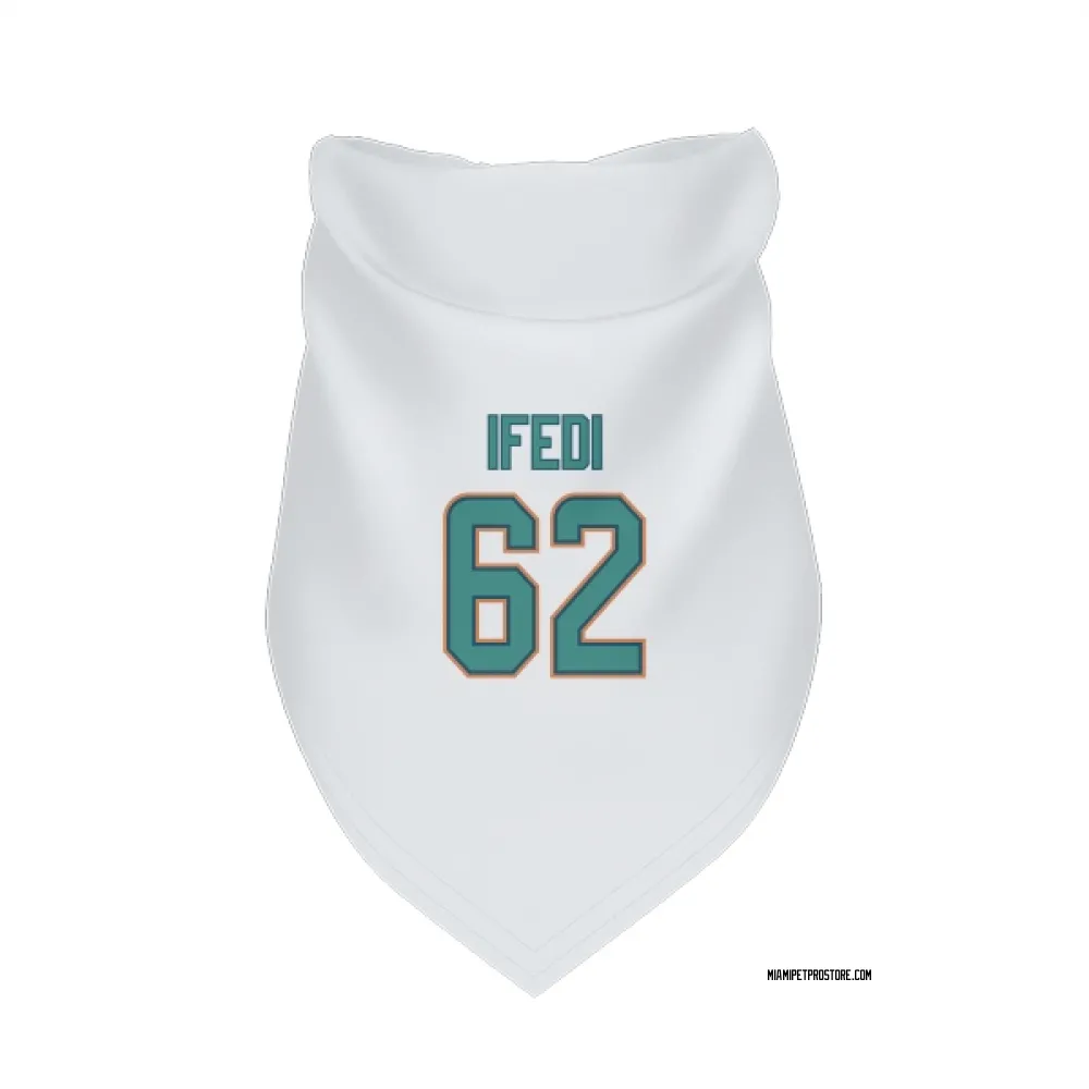 Miami Dolphins Germain Ifedi White Pet Bandana for Dog & Cat
