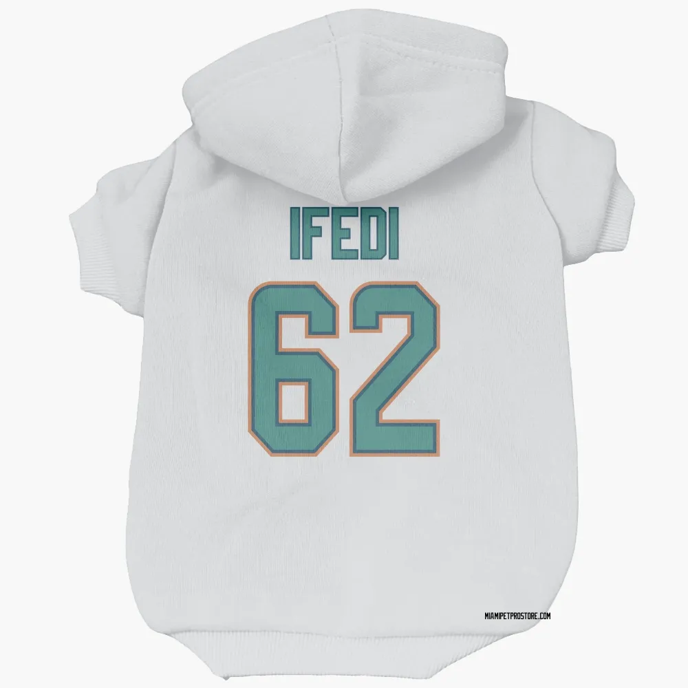 Miami Dolphins Germain Ifedi White Pet Hoodie for Dog & Cat
