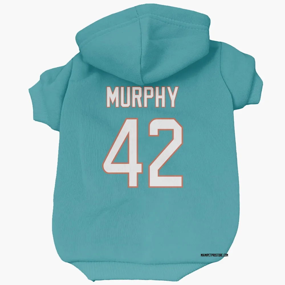 Miami Dolphins Grayson Murphy Aqua Pet Hoodie for Dog & Cat