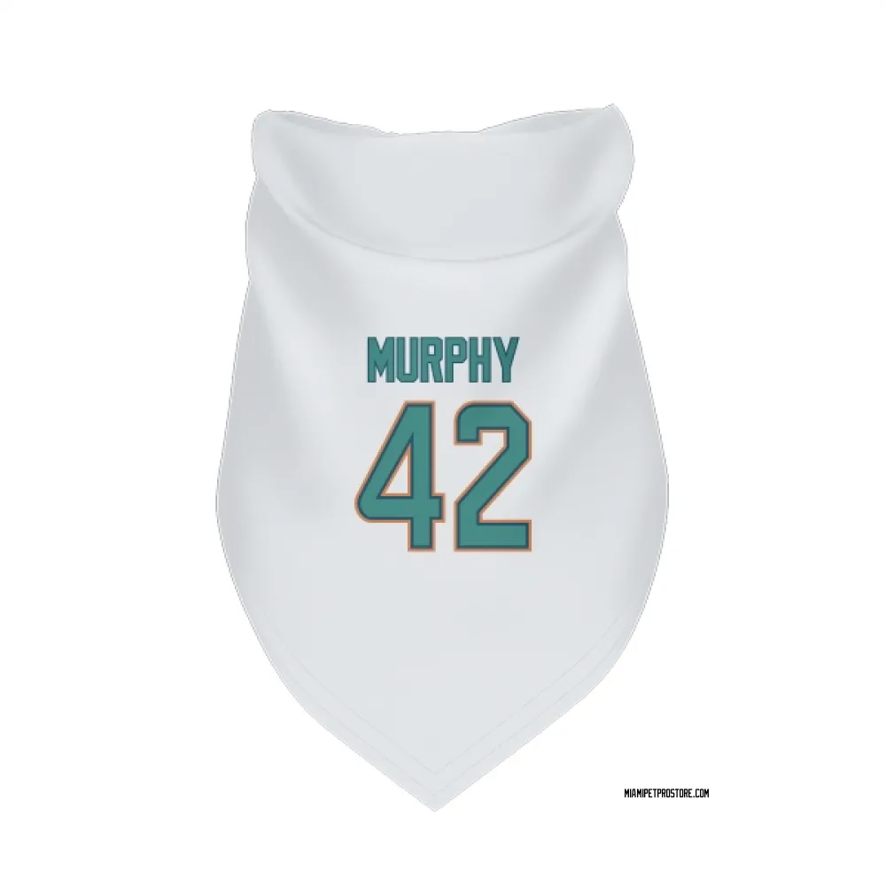 Miami Dolphins Grayson Murphy White Pet Bandana for Dog & Cat
