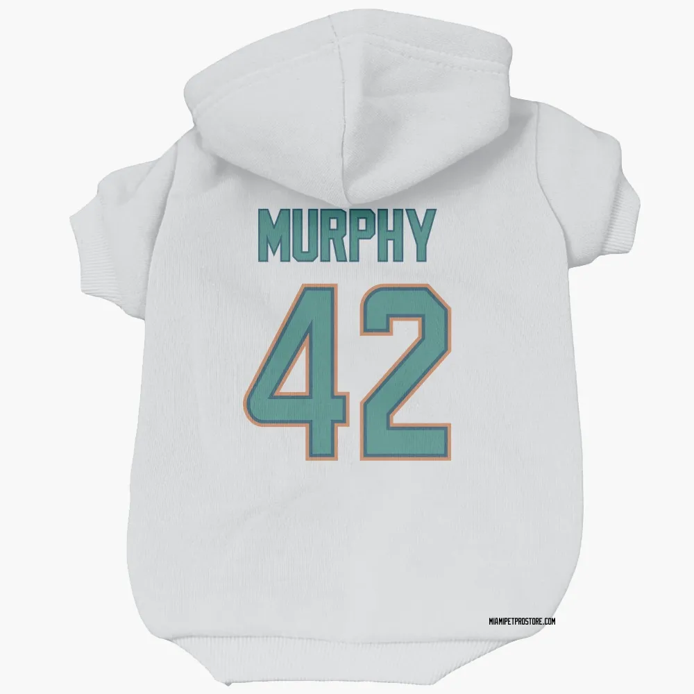 Miami Dolphins Grayson Murphy White Pet Hoodie for Dog & Cat