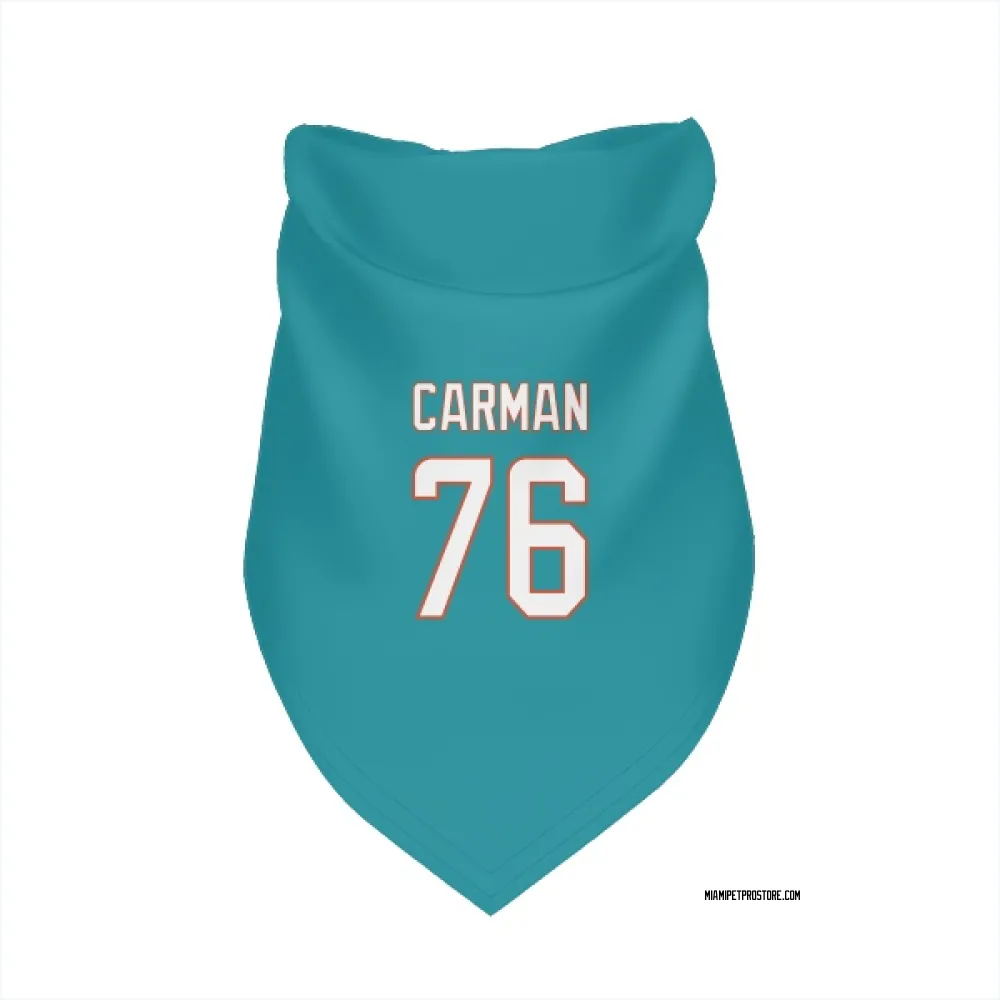Miami Dolphins Jackson Carman Aqua Pet Bandana for Dog & Cat