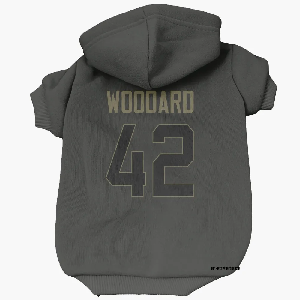Miami Dolphins Jackson Woodard Black Service Pet Hoodie for Dog & Cat