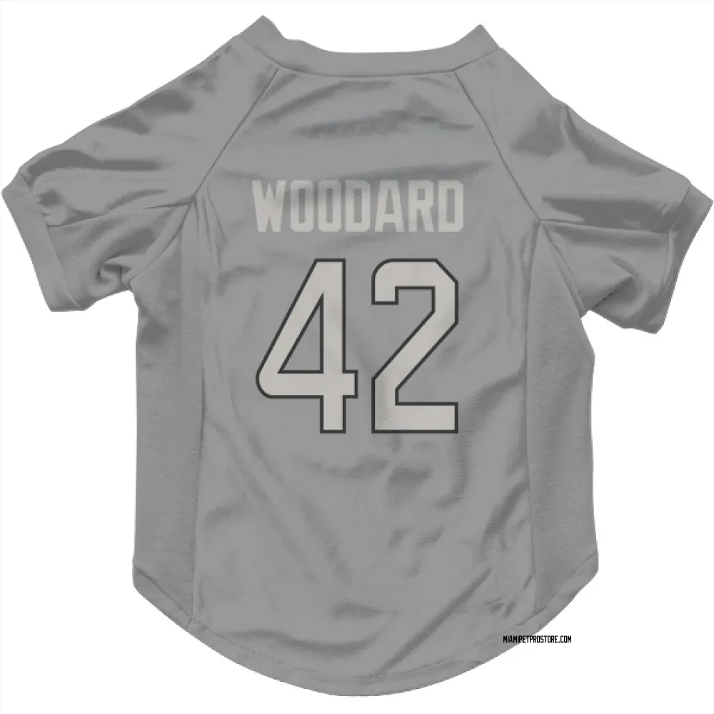 Miami Dolphins Jackson Woodard Charcoal Pet Jersey for Dog & Cat