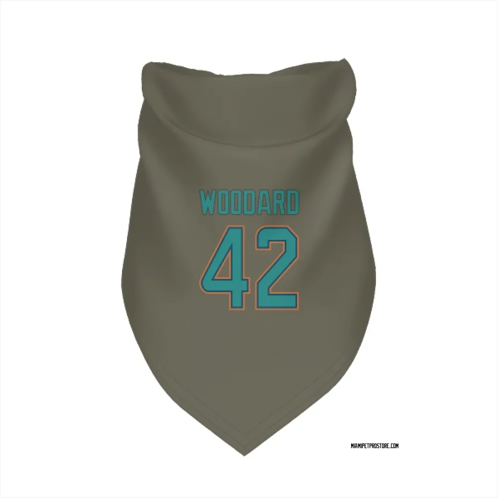 Miami Dolphins Jackson Woodard Olive Pet Bandana for Dog & Cat