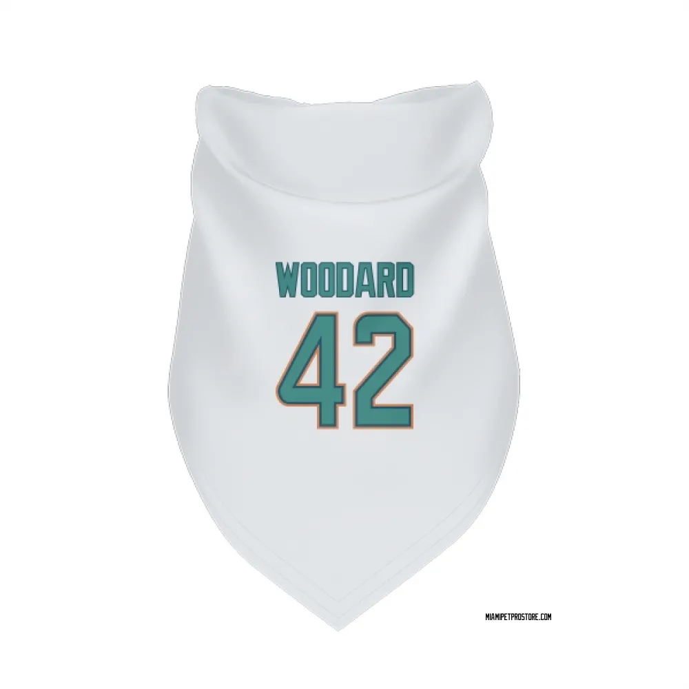 Miami Dolphins Jackson Woodard White Pet Bandana for Dog & Cat