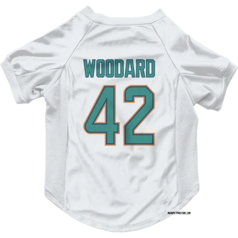 Miami Dolphins Jackson Woodard White Pet Jersey for Dog & Cat