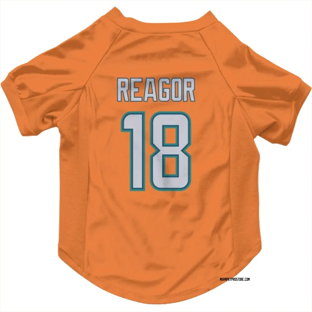 Miami Dolphins Jalen Reagor Orange Pet Jersey for Dog & Cat