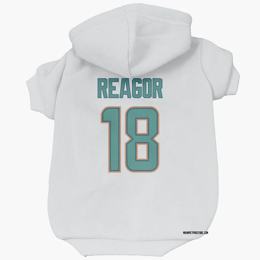 Miami Dolphins Jalen Reagor White Pet Hoodie for Dog & Cat