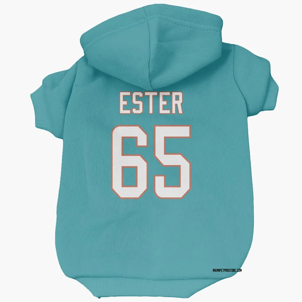 Miami Dolphins James Ester Aqua Pet Hoodie for Dog & Cat
