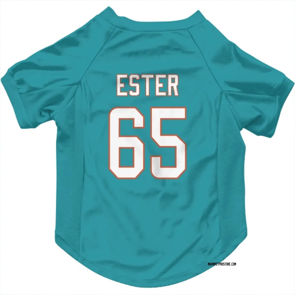 Miami Dolphins James Ester Aqua Pet Jersey for Dog & Cat