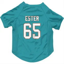 Miami Dolphins James Ester Aqua Pet Jersey for Dog & Cat